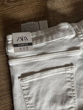 ZARA White Flare Jeans NEW